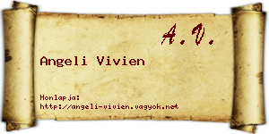 Angeli Vivien névjegykártya